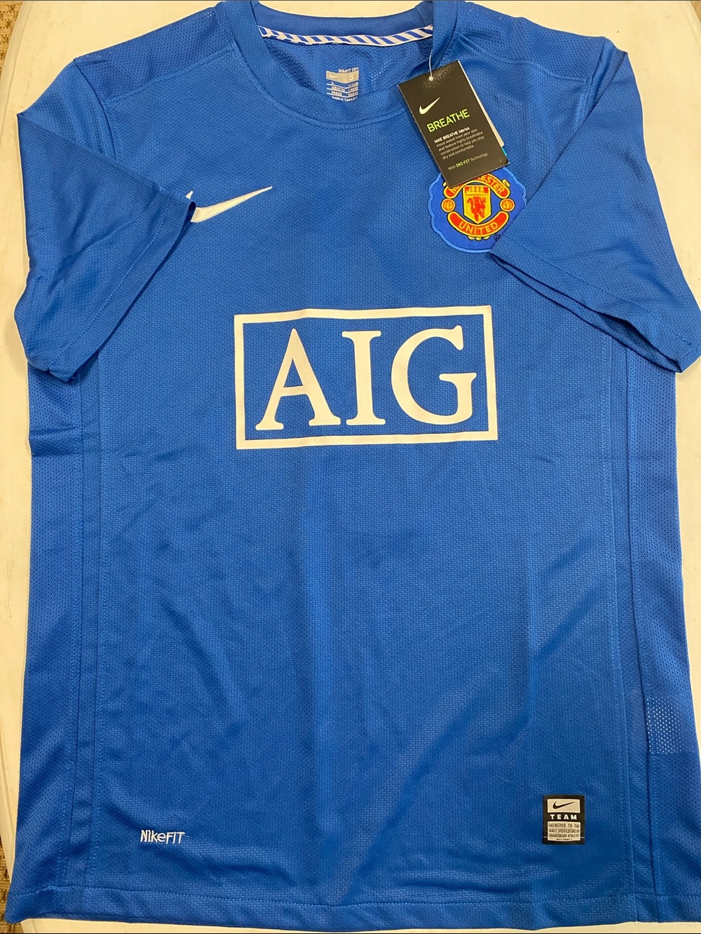Nike Blue Manchester United AIG Training Jersey